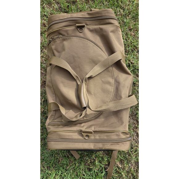 Flying Circle Tactical Square Duffel Backpack Goliad Brown External Pockets - Picture 1 of 12